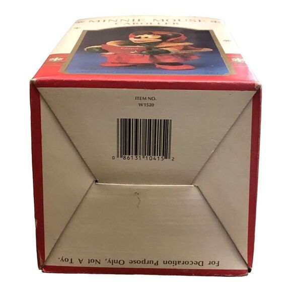 Kurt Adler Minnie Mouse Caroler 7” Figurine Fabric Mache Disney World W1520 - Picture 12 of 12